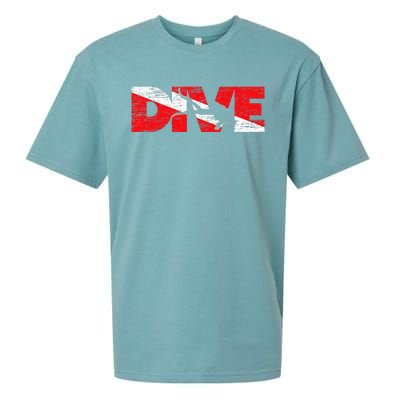 Dive Flag Diver Down Aquaholic Scuba Diving Ocean Life Sueded Cloud Jersey T-Shirt