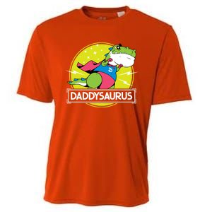 Daddysaurus Funny Dad Designs From Son Daughter Fathers Day Great Gift Cooling Performance Crew T-Shirt