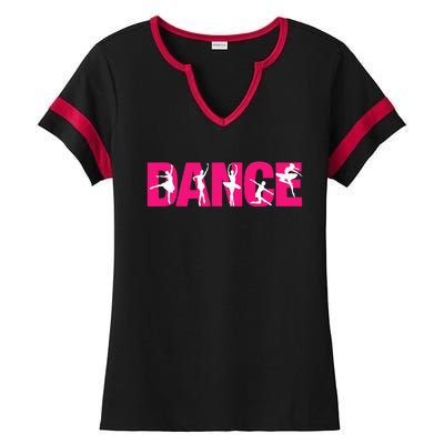 Dance Funny Dance Ladies Halftime Notch Neck Tee