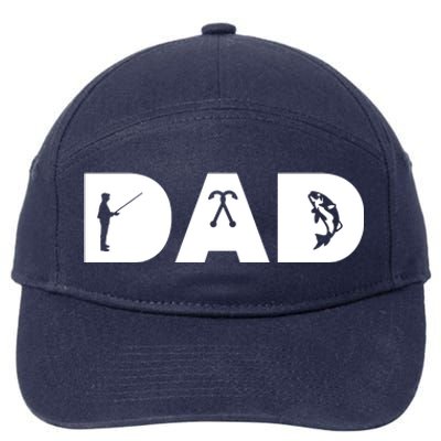 Dad Fishing 7-Panel Snapback Hat