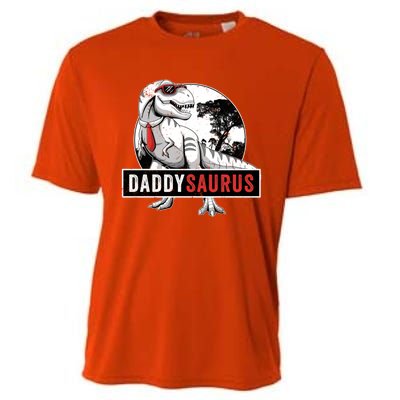 Daddysaurus Funny Daddy Dinosaur Fathers Day Surprise Meaningful Gift Cooling Performance Crew T-Shirt