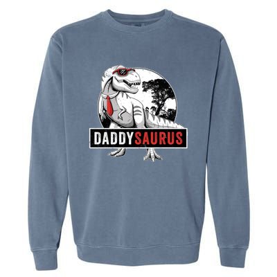 Daddysaurus Funny Daddy Dinosaur Fathers Day Surprise Meaningful Gift Garment-Dyed Sweatshirt