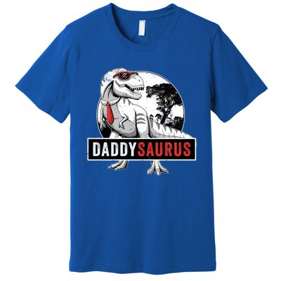 Daddysaurus Funny Daddy Dinosaur Fathers Day Surprise Meaningful Gift Premium T-Shirt