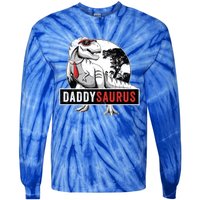 Daddysaurus Funny Daddy Dinosaur Fathers Day Surprise Meaningful Gift Tie-Dye Long Sleeve Shirt