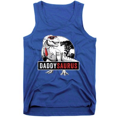 Daddysaurus Funny Daddy Dinosaur Fathers Day Surprise Meaningful Gift Tank Top