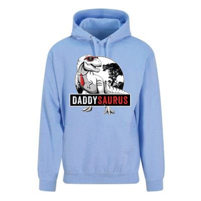 Daddysaurus Funny Daddy Dinosaur Fathers Day Surprise Meaningful Gift Unisex Surf Hoodie