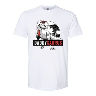 Daddysaurus Funny Daddy Dinosaur Fathers Day Surprise Meaningful Gift Softstyle CVC T-Shirt