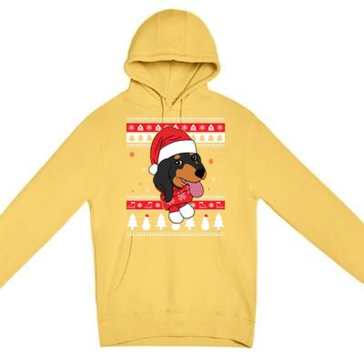 Dachshund Funny Dog Ugly Christmas Gift Premium Pullover Hoodie