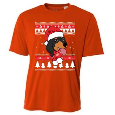 Dachshund Funny Dog Ugly Christmas Gift Cooling Performance Crew T-Shirt