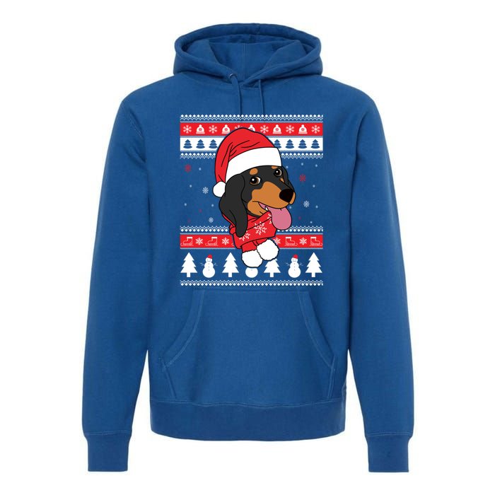 Dachshund Funny Dog Ugly Christmas Gift Premium Hoodie