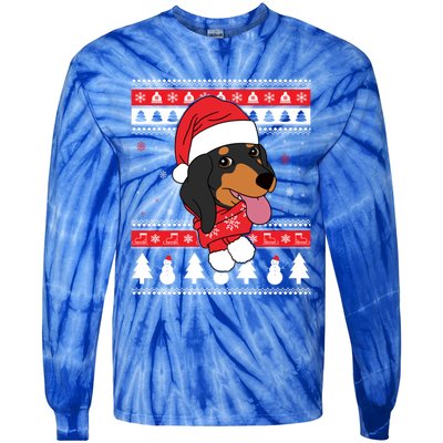 Dachshund Funny Dog Ugly Christmas Gift Tie-Dye Long Sleeve Shirt