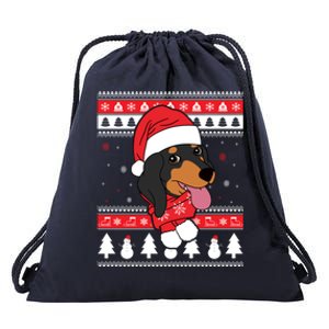 Dachshund Funny Dog Ugly Christmas Gift Drawstring Bag