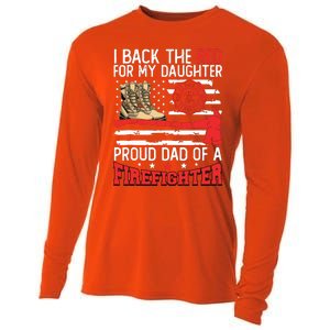 Dad Fireman Daughter Proud Dad Of A Firefighter Daughter Cooling Performance Long Sleeve Crew