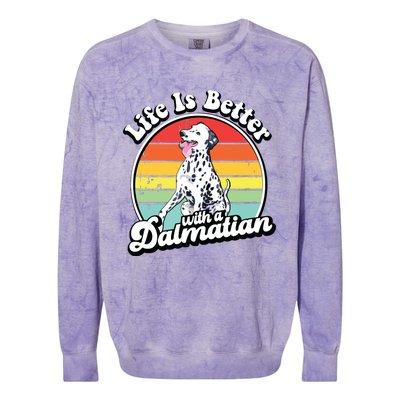 Dalmatian Funny Colorblast Crewneck Sweatshirt