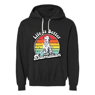 Dalmatian Funny Garment-Dyed Fleece Hoodie