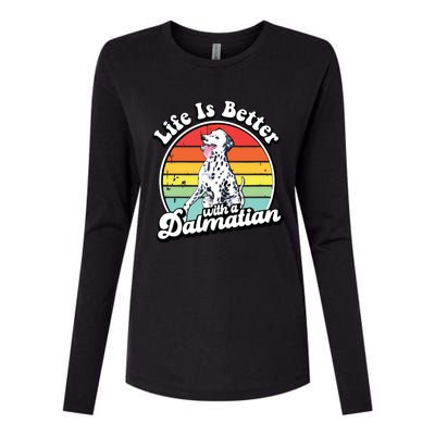 Dalmatian Funny Womens Cotton Relaxed Long Sleeve T-Shirt