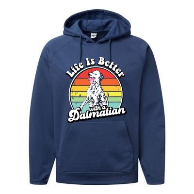 Dalmatian Funny Performance Fleece Hoodie