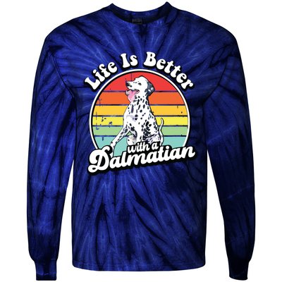 Dalmatian Funny Tie-Dye Long Sleeve Shirt