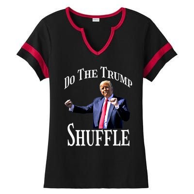 Dance Fun Do The Trump Shuffle Political Humor Gift Ladies Halftime Notch Neck Tee