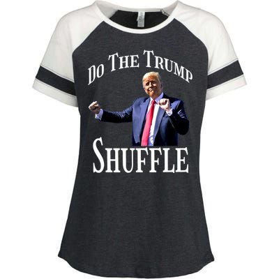 Dance Fun Do The Trump Shuffle Political Humor Gift Enza Ladies Jersey Colorblock Tee