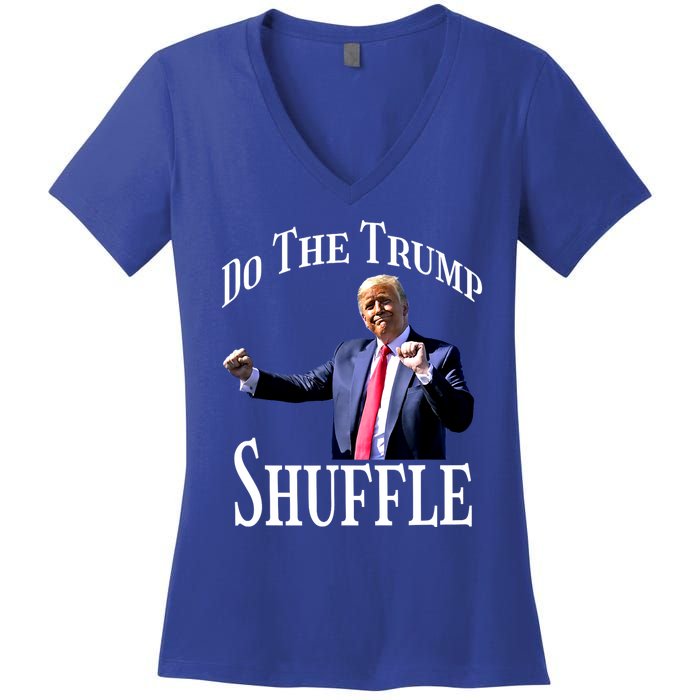 Dance Fun Do The Trump Shuffle Political Humor Gift Women's V-Neck T-Shirt