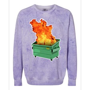 Dumpster Fire Colorblast Crewneck Sweatshirt