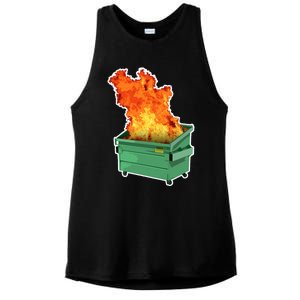 Dumpster Fire Ladies PosiCharge Tri-Blend Wicking Tank