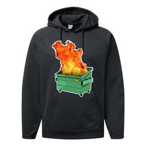 Dumpster Fire Performance Fleece Hoodie