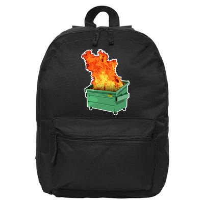 Dumpster Fire 16 in Basic Backpack