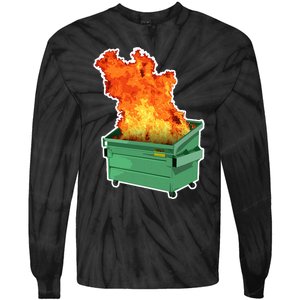 Dumpster Fire Tie-Dye Long Sleeve Shirt