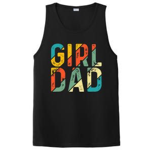 Dad Father Day Proud Dad Of Cute Daughter Dada Retro PosiCharge Competitor Tank