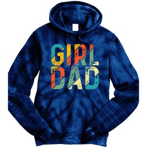 Dad Father Day Proud Dad Of Cute Daughter Dada Retro Tie Dye Hoodie