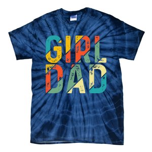 Dad Father Day Proud Dad Of Cute Daughter Dada Retro Tie-Dye T-Shirt