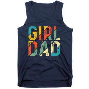 Dad Father Day Proud Dad Of Cute Daughter Dada Retro Tank Top