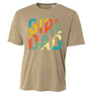 Dad Father Day Proud Dad Of Cute Daughter Dada Retro Cooling Performance Crew T-Shirt