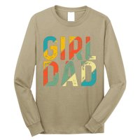 Dad Father Day Proud Dad Of Cute Daughter Dada Retro Long Sleeve Shirt