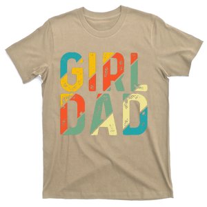 Dad Father Day Proud Dad Of Cute Daughter Dada Retro T-Shirt