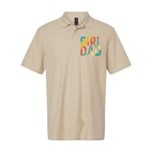 Dad Father Day Proud Dad Of Cute Daughter Dada Retro Softstyle Adult Sport Polo