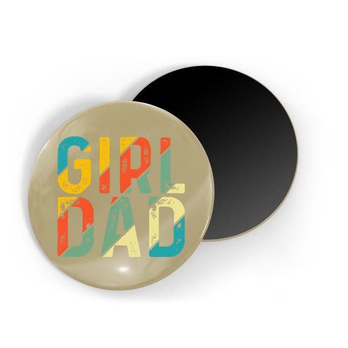 Dad Father Day Proud Dad Of Cute Daughter Dada Retro Magnet