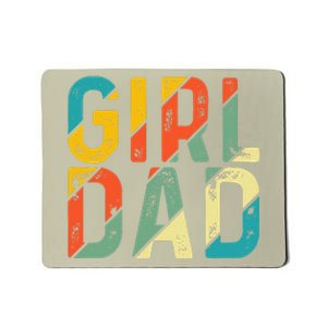 Dad Father Day Proud Dad Of Cute Daughter Dada Retro Mousepad