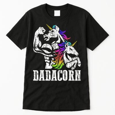 Dadacorn Fathers Day Gift for Dad of Unicorn Daughter Tall T-Shirt