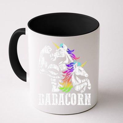 Dadacorn Fathers Day Gift for Dad of Unicorn Daughter Mug