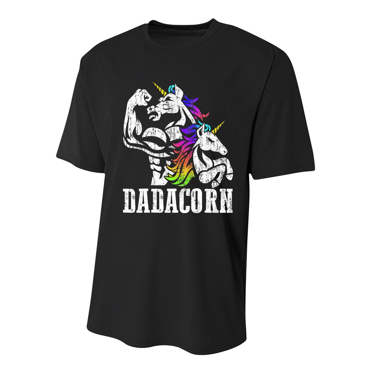 Dadacorn Fathers Day Gift for Dad of Unicorn Daughter Youth Performance Sprint T-Shirt