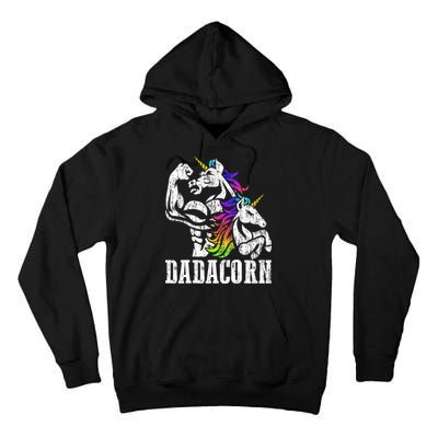 Dadacorn Fathers Day Gift for Dad of Unicorn Daughter Tall Hoodie
