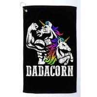 Dadacorn Fathers Day Gift for Dad of Unicorn Daughter Golf Towel