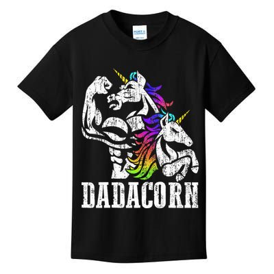 Dadacorn Fathers Day Gift for Dad of Unicorn Daughter Kids T-Shirt