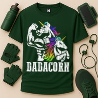 Dadacorn Fathers Day Gift for Dad of Unicorn Daughter Performance Shirt