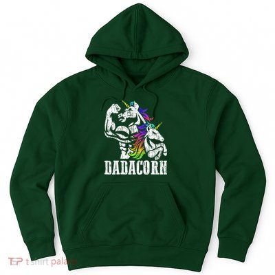 Dadacorn Fathers Day Gift for Dad of Unicorn Daughter Hoodie