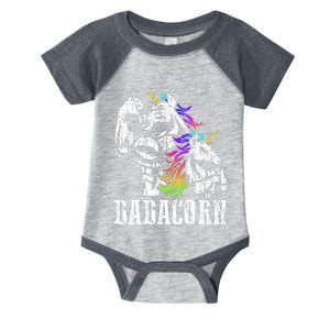 Dadacorn Fathers Day Gift for Dad of Unicorn Daughter Infant Baby Jersey Bodysuit