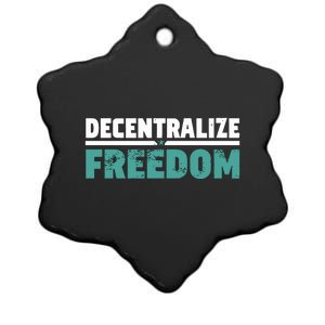 Decentralize Freedom Ceramic Star Ornament